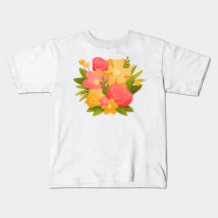 Bucket Flower Ilustration art Kids T-Shirt